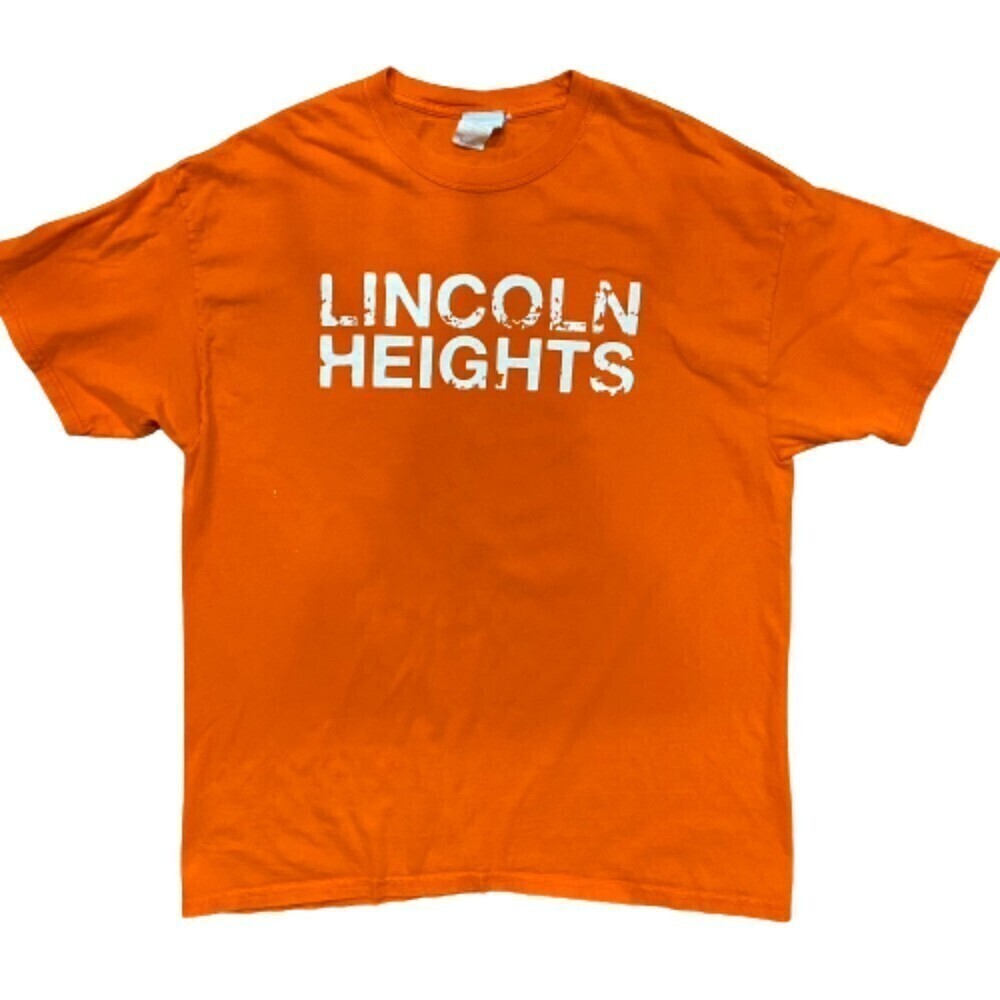 Lincoln Heights ABC Family Drama TV Show Orange Cotton Promo Tee Men's XL
